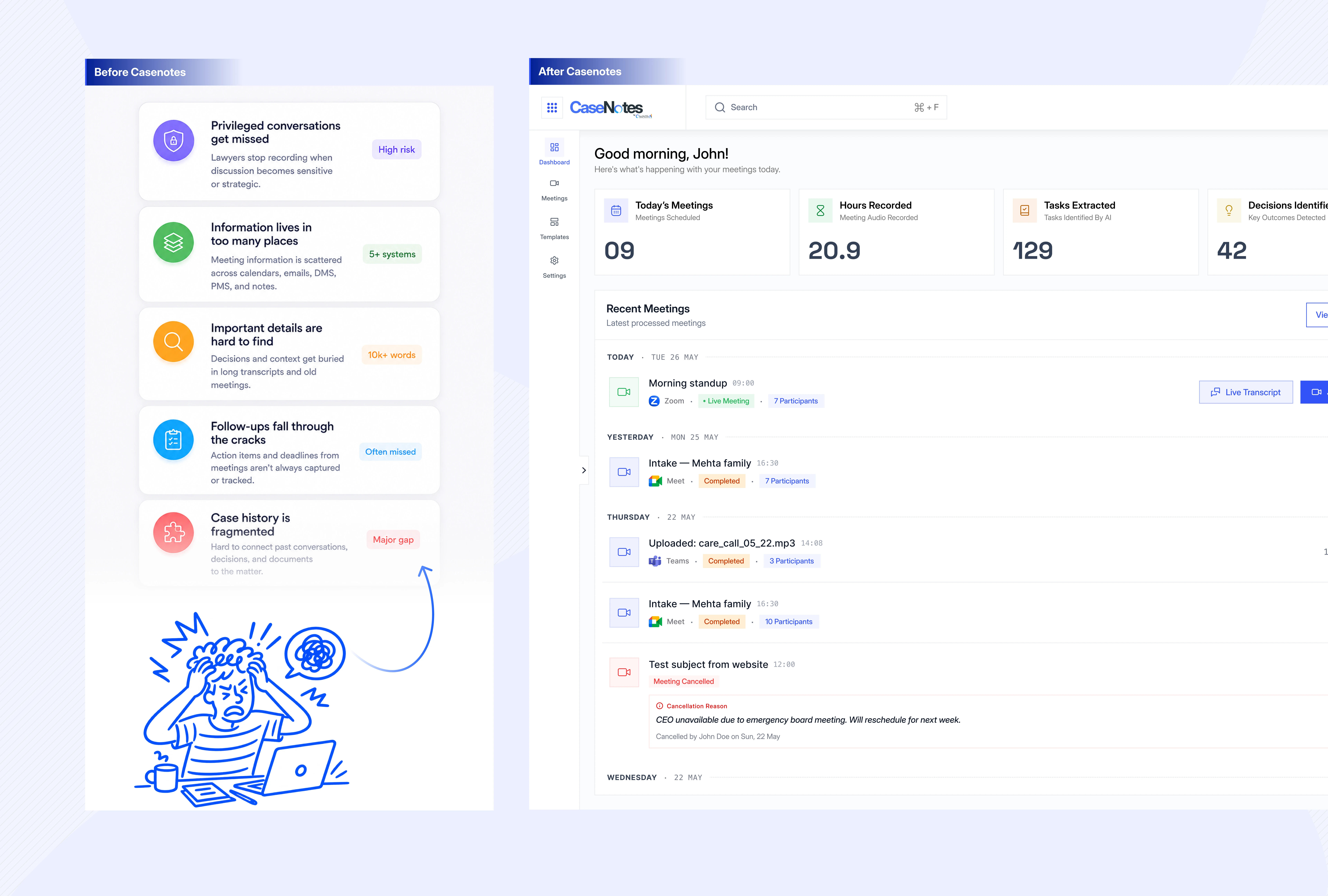CaseNotes: AI Meeting Notetaker for Legal Teams